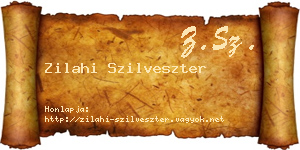 Zilahi Szilveszter névjegykártya